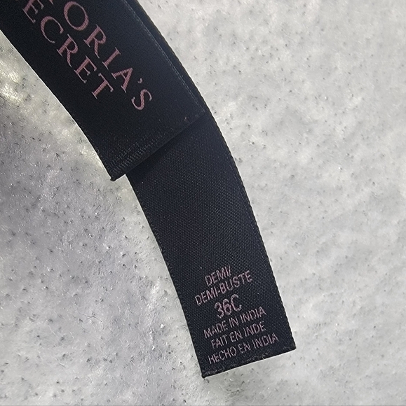 Victoria's  Secret Black Demi Bra 36C Underwire - Picture 2 of 5